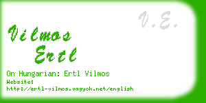 vilmos ertl business card